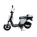 Bici Moto Eléctrica Jia E-Go 500W | Batería de Litio 70 km | Luces LED | Top Case + USB | Color Blanco